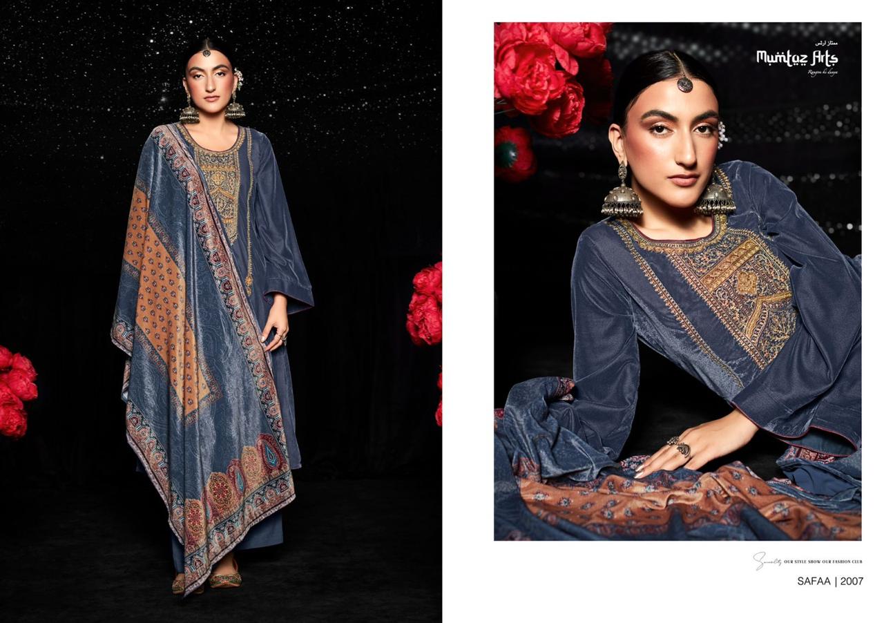 Mumtaz Safaa Velvet 1 Printed Fancy Exclusive Wear Designer Salwar Kameez Collection